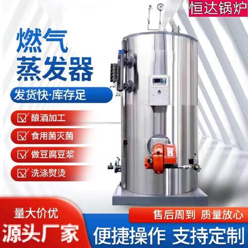 燃气蒸汽发生器酿酒洗涤反应釜加热豆制品水泥养护专用燃气锅炉