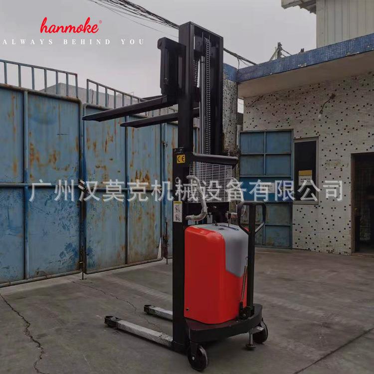 工厂现货1吨手推式电动升降叉车高安全半电动堆高叉车