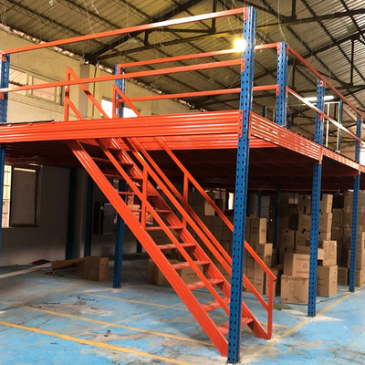 阁楼货架平台大型工厂搭建隔层二层钢结构托盘横梁式货架储物夹层