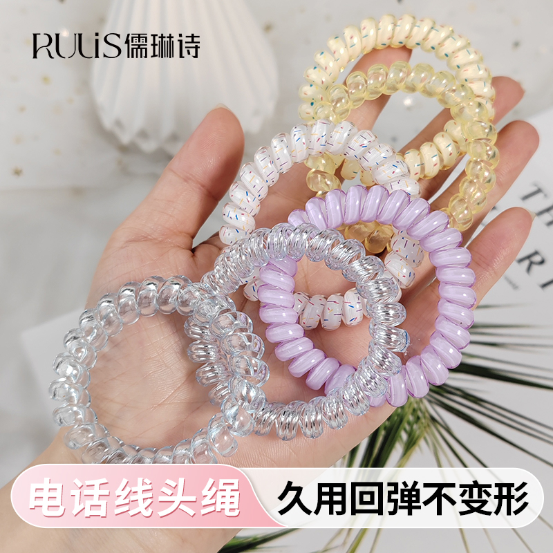 韩版电话线发圈清新网红头绳简约