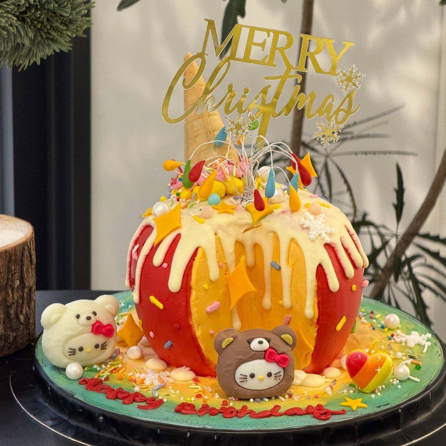 2026圣诞节kt熊头蛋糕装饰圣诞快乐雪花亚克力彩色礼花烘焙装扮,节庆用品/礼品,节日装扮用品,淘宝优惠券,粉丝福利购,淘宝优惠卷