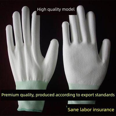 特小号涂掌手套XS号女士号白色PU胶手套涂胶涂指掌浸胶透气防静电