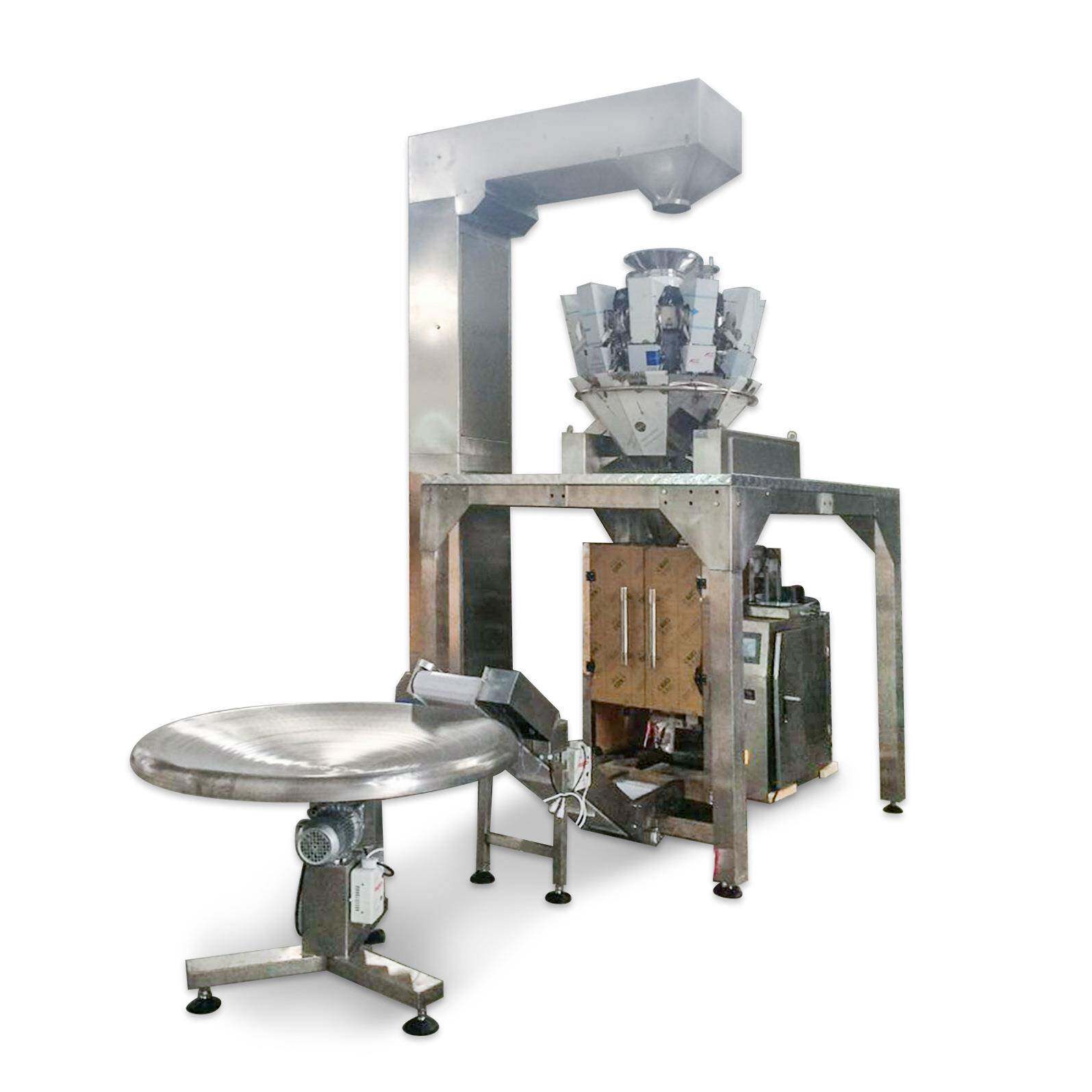 全自动薯片锅巴宠物食品等膨化食品智能定量称重包装设备系统