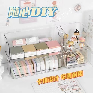桌面透明收纳盒置物架多功能透明品收纳盒家用整理收纳架
