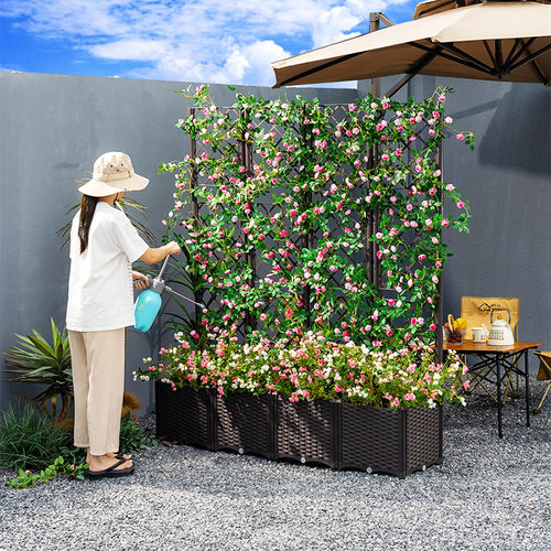 种植箱家庭阳台蔬菜专用菜盆种菜神器楼顶长方形塑料花盆特大花箱