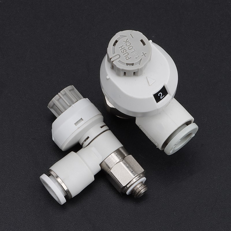 节流阀调速调气阀AS1201FS-M5-04/06A/2201-01气管接头带刻度带锁