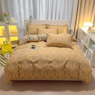 60支加厚全棉磨毛被套单件被罩100纯棉160x210秋冬1米5床单四件套