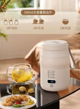 便携式烧水杯USB烧水壶差旅游加煮粥杯电热杯热奶杯恒温杯煮茶杯