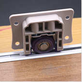 衣柜实木移门滑轮 吊轮吊柜轨道壁柜移门家具滑轮轨道带阻尼缓冲