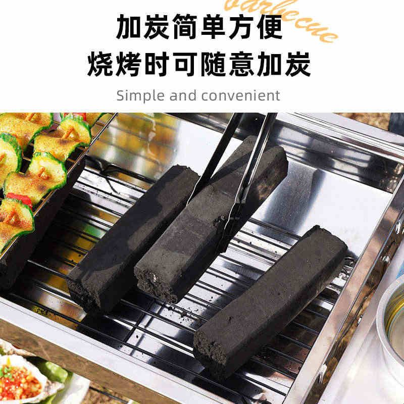 大号加厚不锈钢烧烤架户外便携式烧烤炉庭院烤火炉室内烤肉架子网