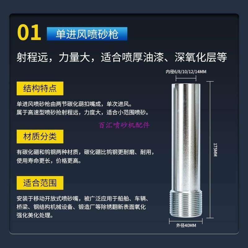 喷砂机配件喷砂枪喷沙机枪头碳化硼双进风单进风打砂机枪头喷枪嘴,五金/工具,喷砂机/喷砂枪,淘宝优惠券,粉丝福利购,淘宝优惠卷