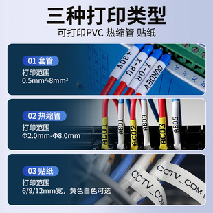 管机原装 赛恩瑞德线号机色带HR80B 黑色碳带 700打号码 HTP600