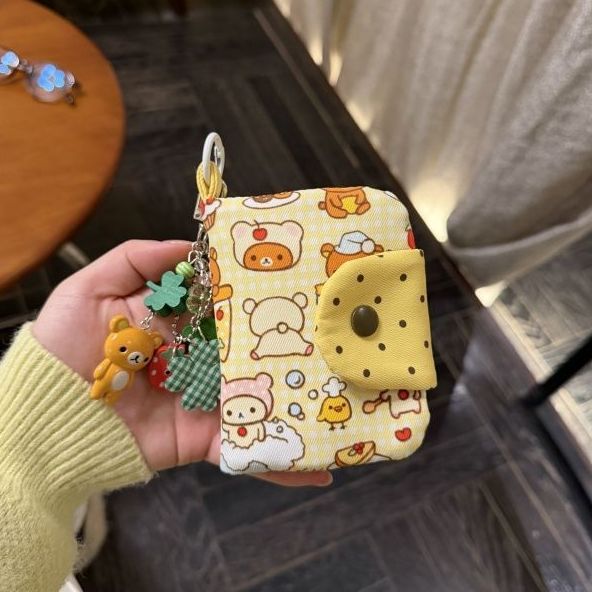 ins风轻松熊卡通短款零钱包