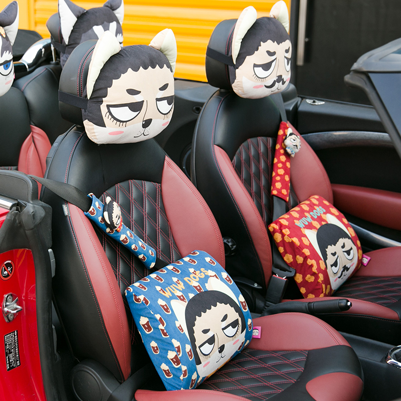 卡里努努柴犬汽车汽车头枕腰靠