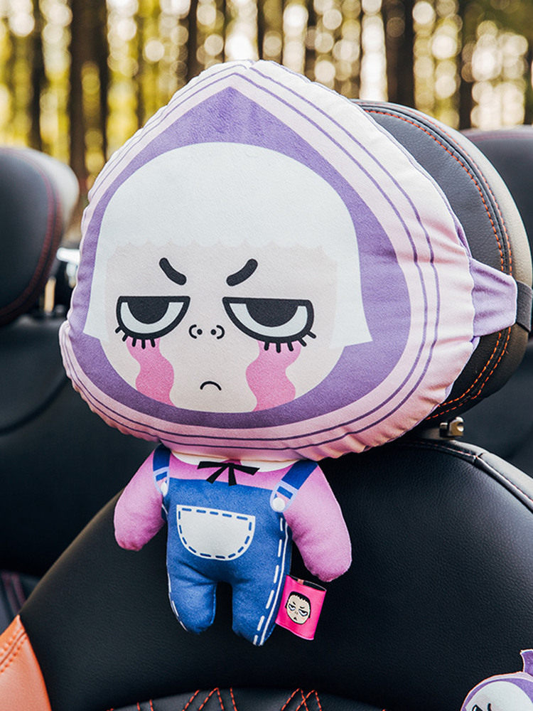 卡里努努蔬菜卡通汽车头枕靠枕车用护颈枕头可爱车载女生车内装饰