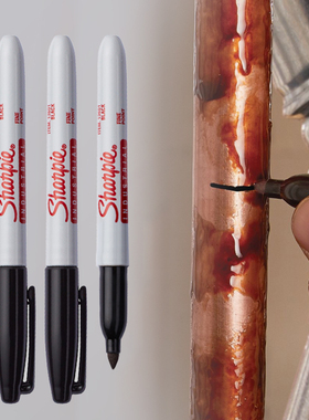 锐意shanpie13601记号笔耐高温标记笔1MM油性防水耐低温记号笔美国进口工业sharpie实验室马克笔