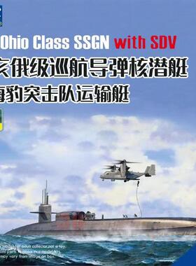 【HY】睿智RL27005 俄亥俄级弹道导弹核潜艇SSGN-2艘装 1/700