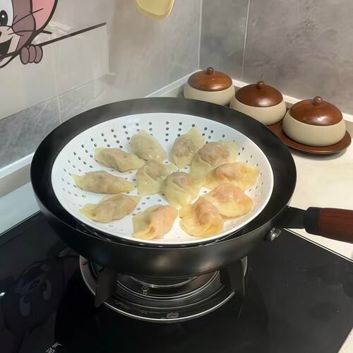 厨房好物~陶瓷蒸笼蒸架微波炉洗碗机通用蒸饺海鲜水果盘多孔蒸盘