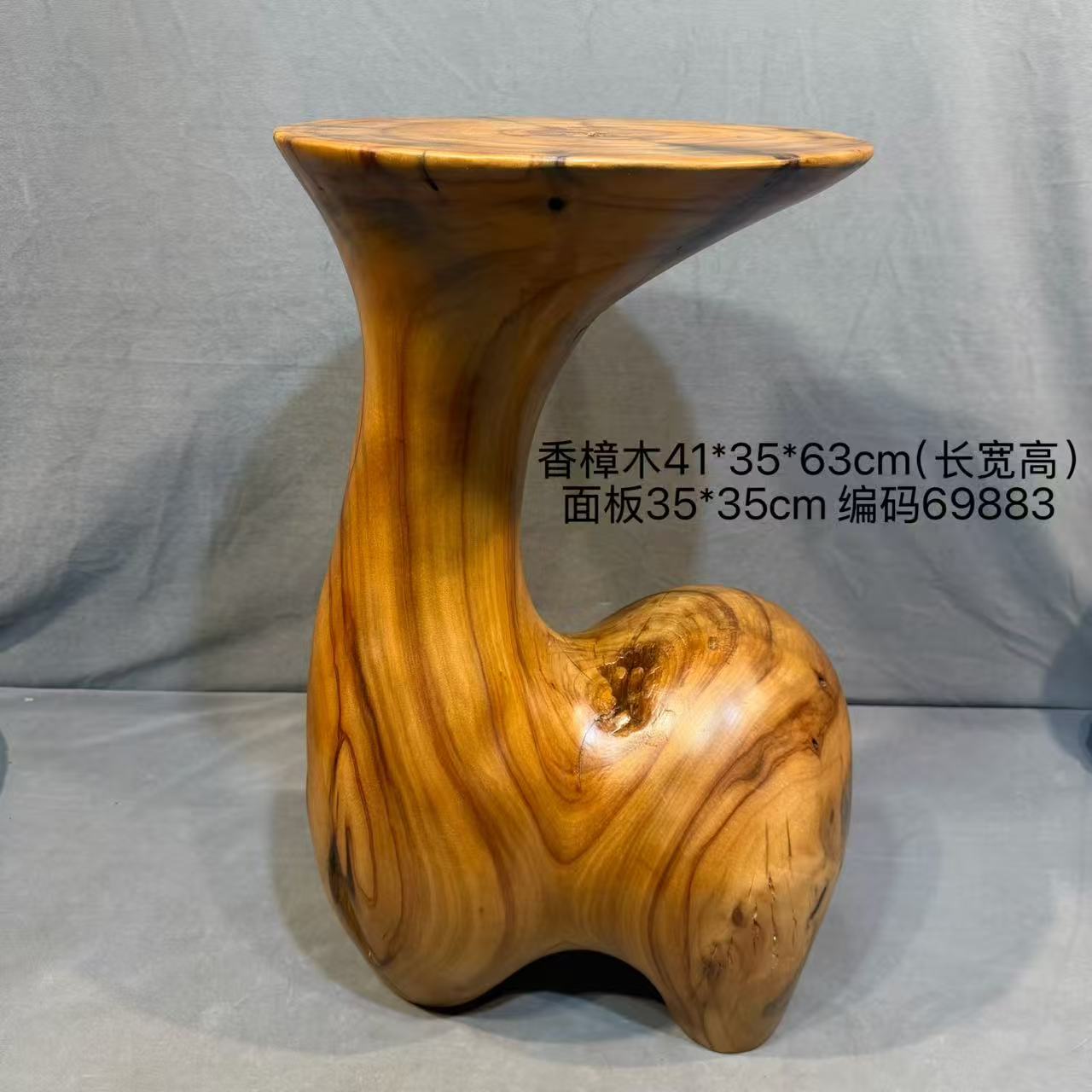 香樟木墩子实木空心原生态树桩根雕凳子茶几边桌民宿酒店装饰摆件