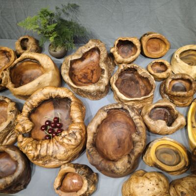 木质根木雕原木荔枝木树瘤中式酒吧复古创意实木烟灰缸果盘花盆