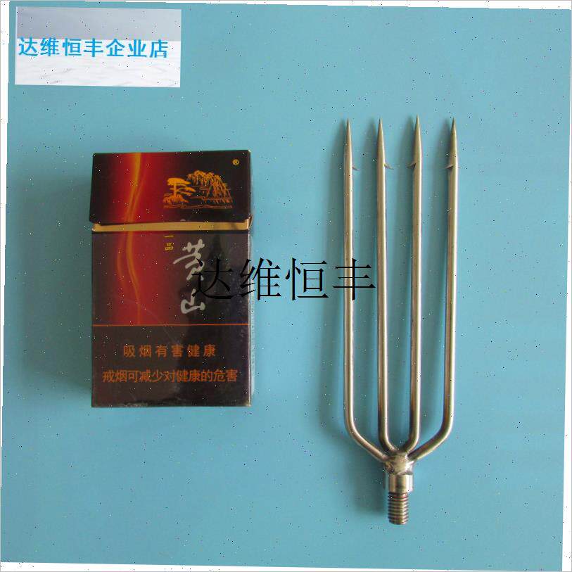 ,不锈钢鱼叉杆纯手工可r伸缩倒