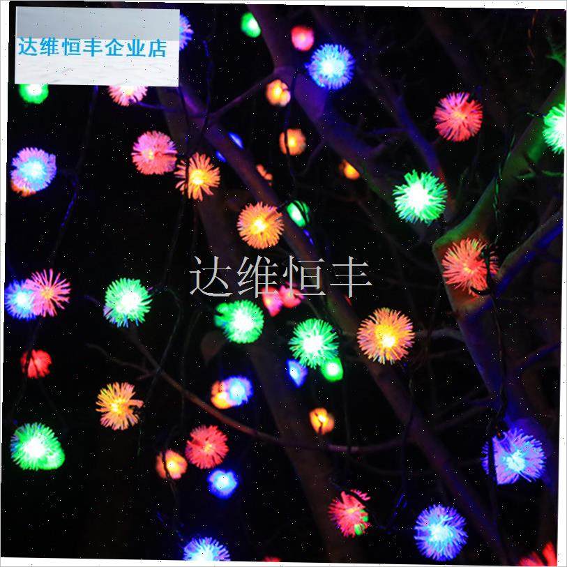 阳能彩灯户外免插电lerd蒲公英小彩灯闪灯串灯家用装饰庭院草坪.