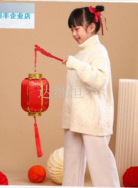 025新款古风手提灯笼 LED发光宫灯春节元S宵装饰古装拍照道.