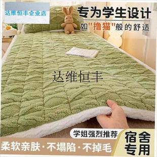 塔芙绒特厚床垫褥子软垫家用床毯垫被防滑宿舍学生X上下铺毛毯铺,