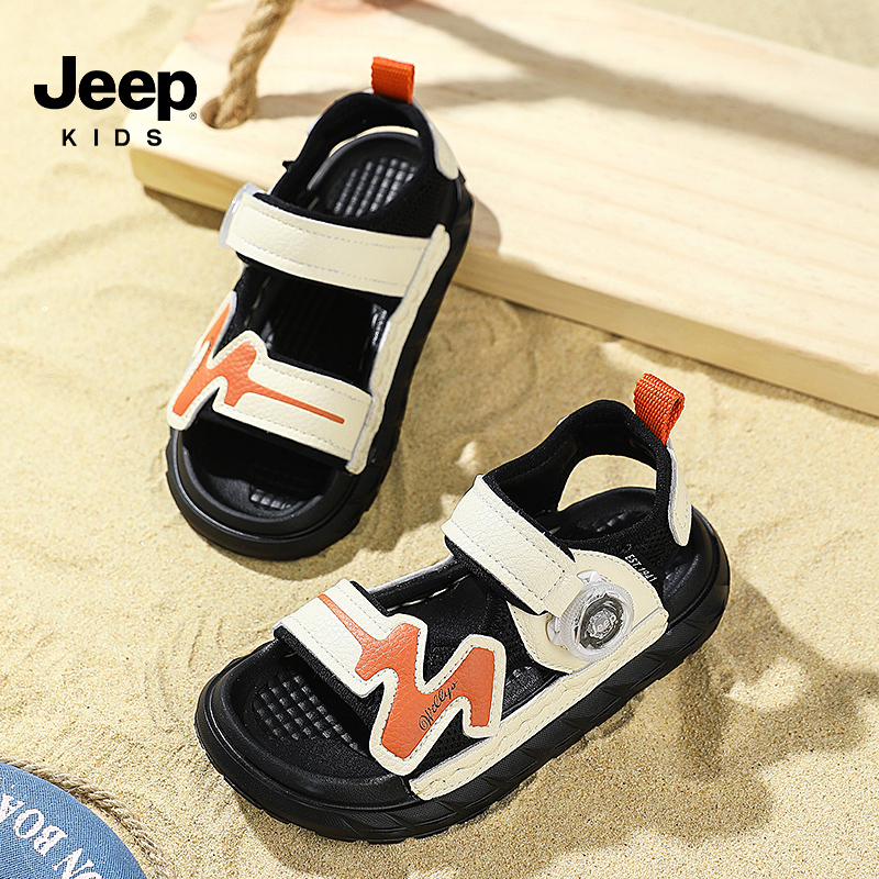 JEEP儿童凉鞋运动男童鞋子夏款2025新款男孩防滑踩水沙滩鞋女童鞋