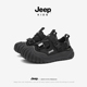 透气网面防滑男孩运动休闲鞋 JEEP儿童包头凉鞋 男童女童魔术贴夏季