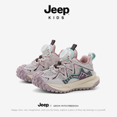 JEEP女童轻便运动鞋 子 男童防滑跑步鞋 软底户外登山鞋 2025秋冬新款