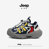 JEEP儿童包头运动凉鞋 男童女童休闲鞋 夏季 网面透气男孩防滑跑步鞋