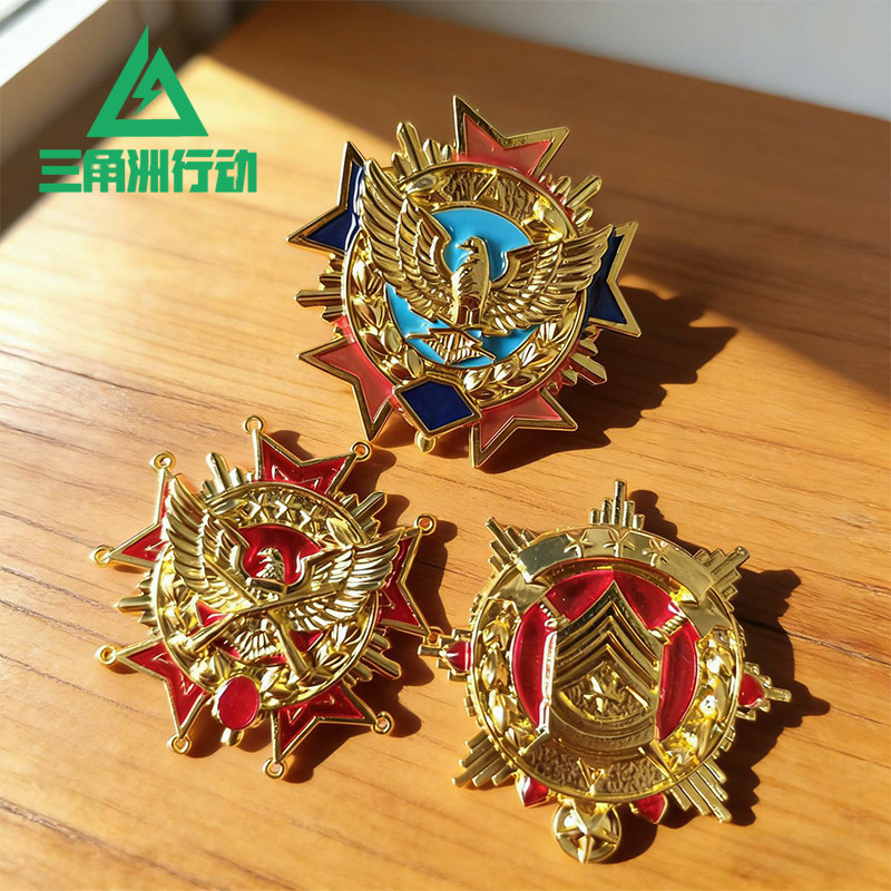 三角洲行动周边摆件复古老鹰游戏段位金属模型荣誉纪念勋章送朋友图片