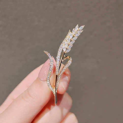 2024新款麦穗胸针女高级感设计小众别针优雅百搭西服外套胸花配饰