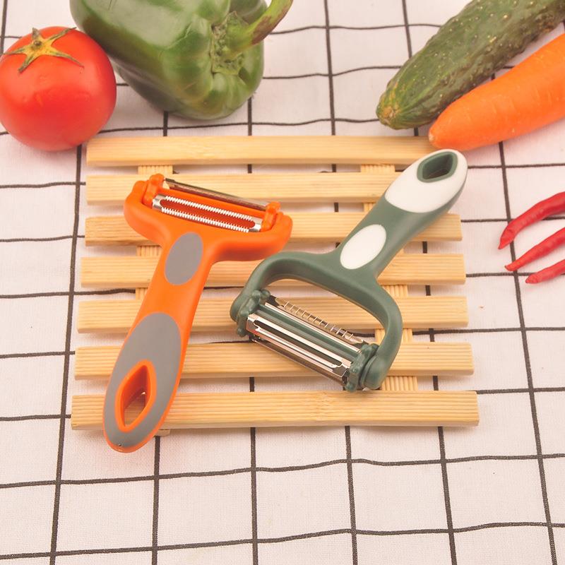 厂家直供三合一削皮器多功能不锈钢削皮刀旋转瓜果刨厨房工具