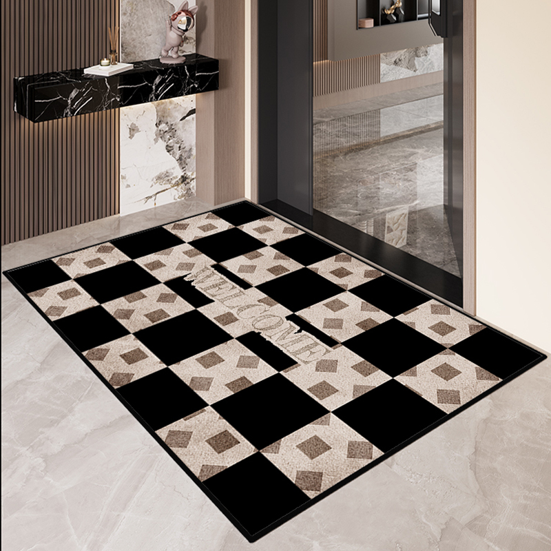 入户门垫轻奢高级感地垫进门地毯家用防滑客厅高级玄关脚垫可裁剪