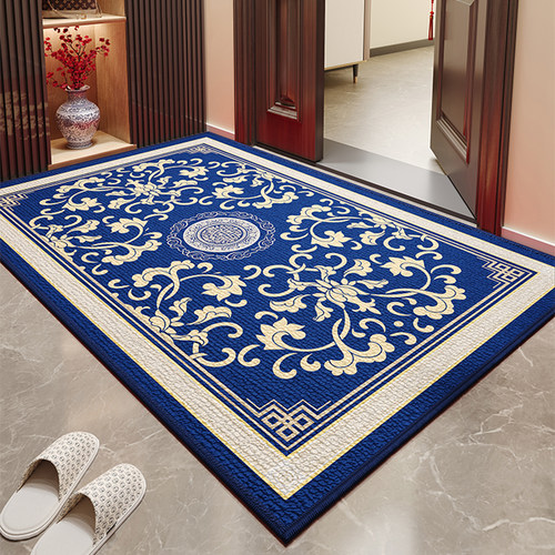 新中式入户门地垫2025新款防滑耐脏进门口地毯可裁剪脚垫入户门垫