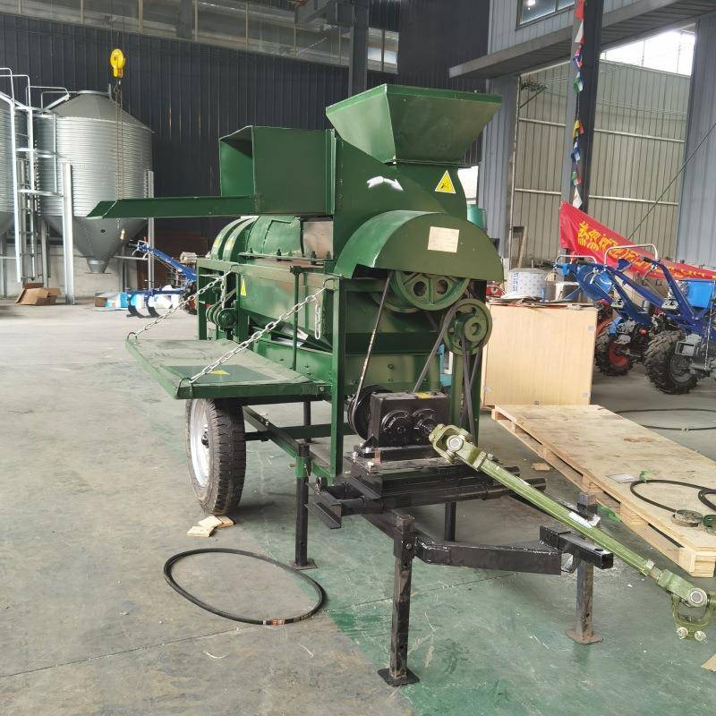 大型大豆高粱菜籽脱粒机全自动苞谷撕皮脱粒一体机谷物脱粒机