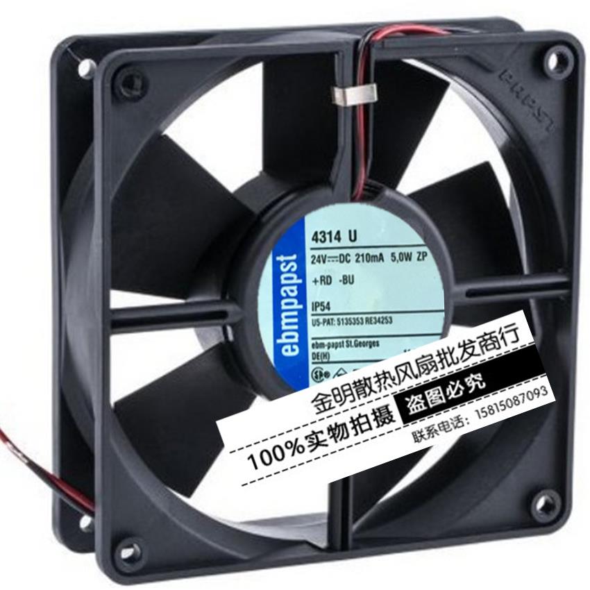 德国/ebmpapst 12032 12CM 4314U 24V 5.0W 变频器控制柜散热风扇