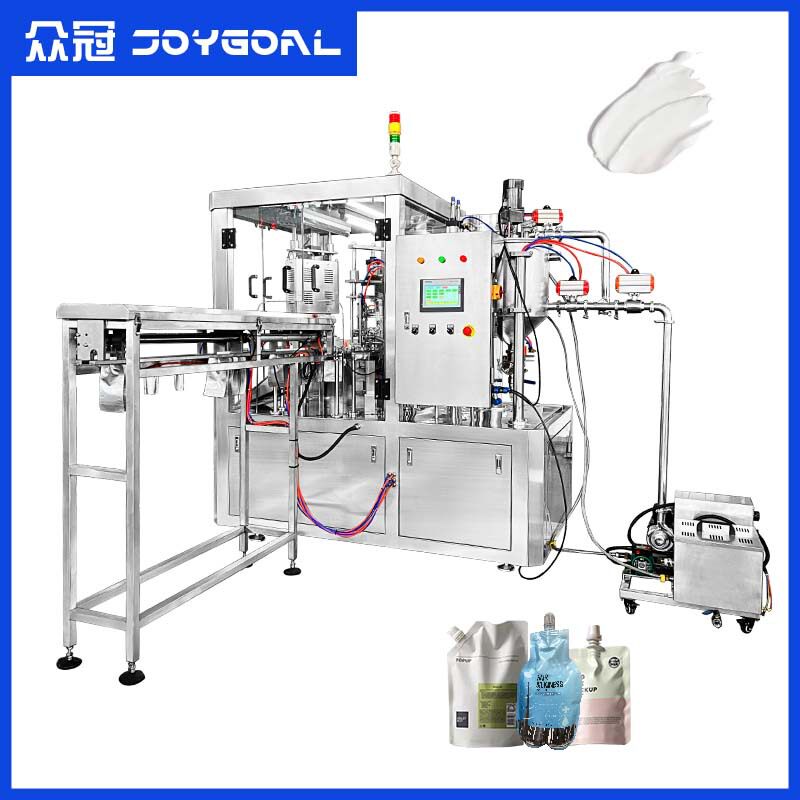 护发素洗发水乳液自立袋企鹅袋灌装旋盖机乳液灌装厂家直销定制