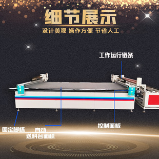 數(shù)控圓頭1830雙橫梁刀機 定制振動刀切割機 汽車腳墊沙發(fā)裁剪機