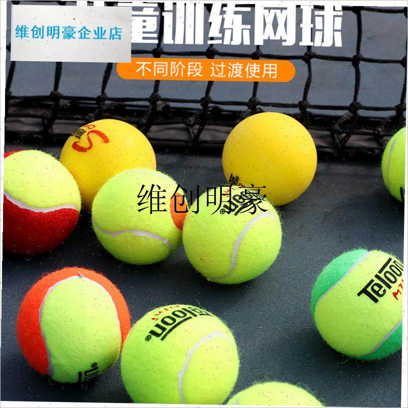 l天龙少儿网球初级训练青少年过渡网球miJni70中软短网海绵网球