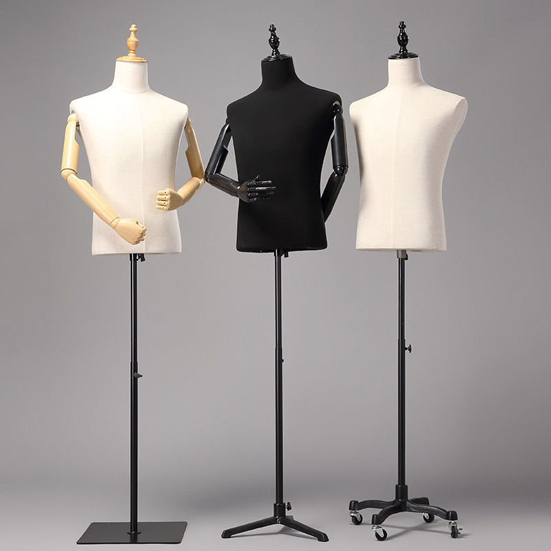 服装模特道具男半身包布人台假人模特橱窗展示陈列架人体模特架