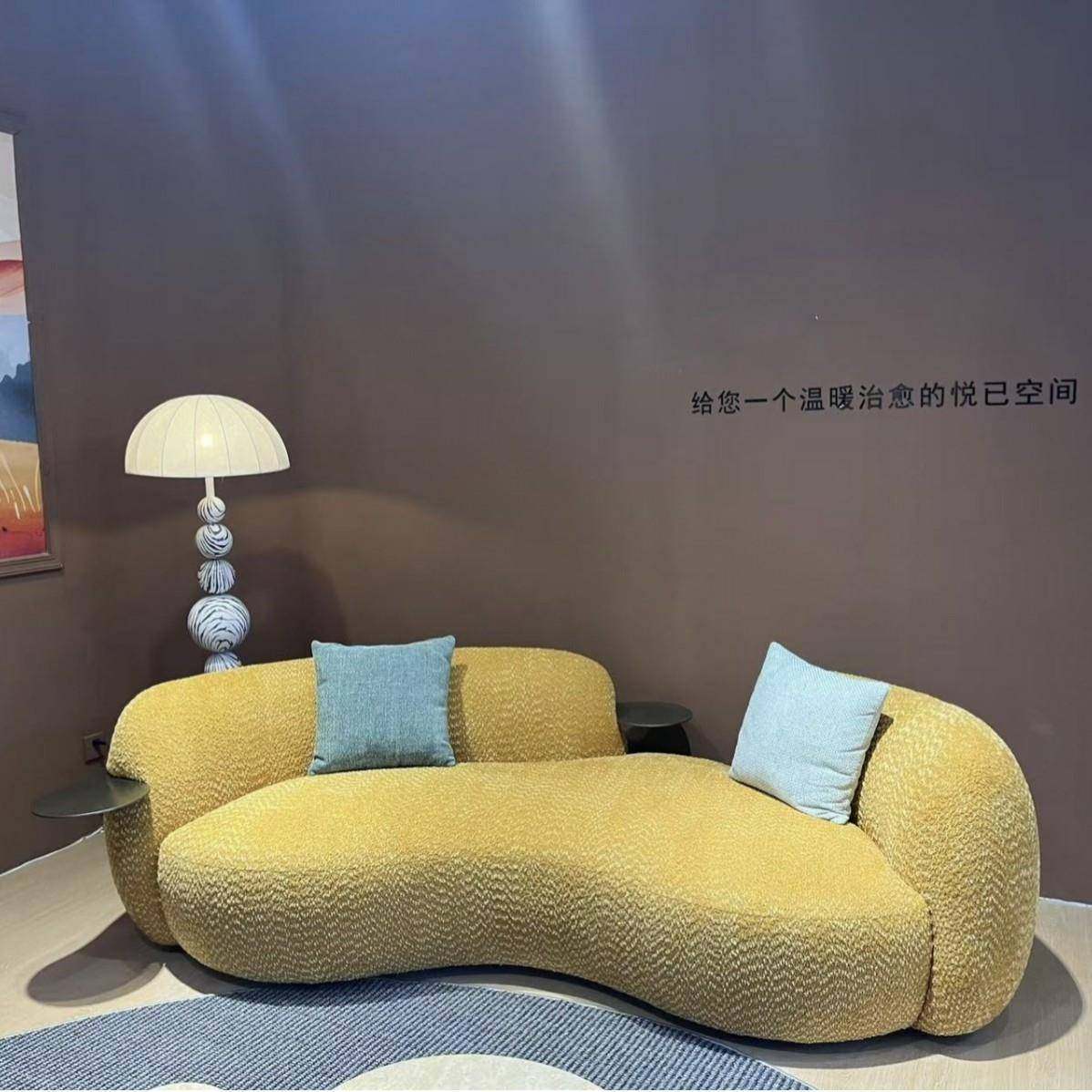 意式现代客厅弧形绒布布艺不锈钢金托盘异形豌豆三人沙发弧形沙发,电子/电工,接线端子,淘宝优惠券,粉丝福利购,淘宝优惠卷