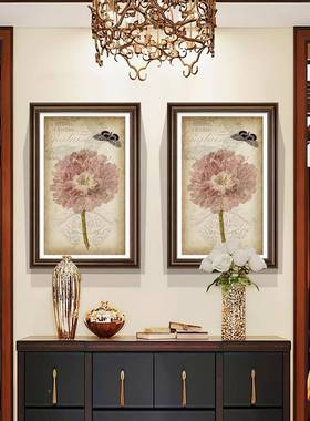 玄关饰画美式客餐厅背FDY412厅景墙装挂画走廊过壁画欧式复道古木