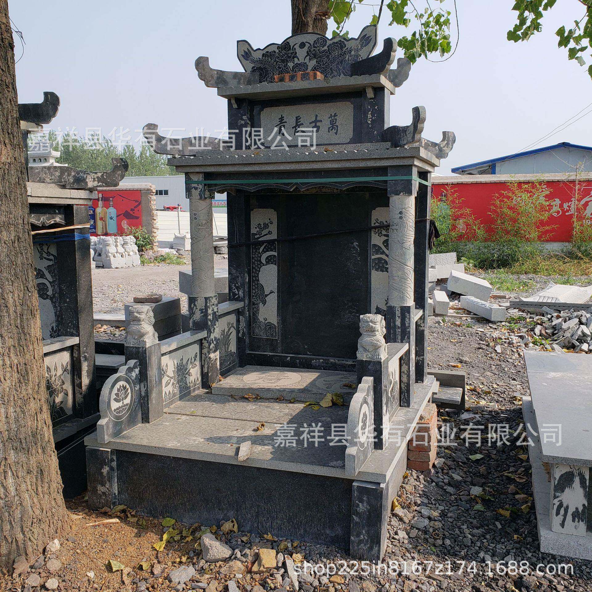 华有生产墓碑石碑雕刻机刻字黑色花岗岩墓碑