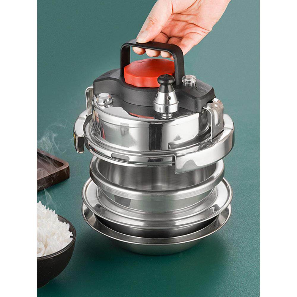 304不锈钢迷你高压锅家用燃气电磁炉户外小型压力锅5分钟速熟煲锅