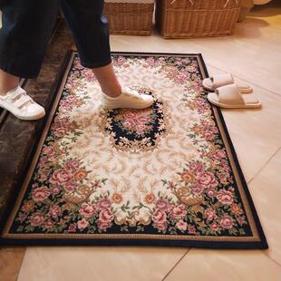 馨采多尼尔欧式提花布艺地垫门厅垫卧室客厅进门防滑脚垫入户门垫