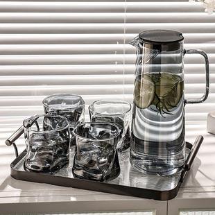 家用茶具茶杯客厅喝水杯子玻璃杯套装 轻奢水杯套装 高档家庭待客用