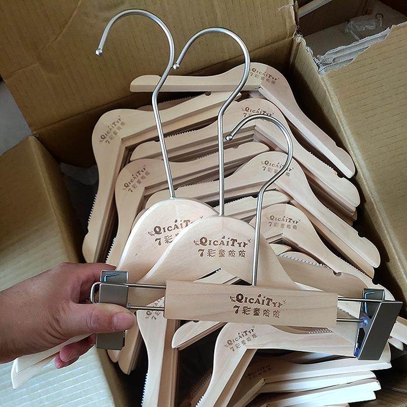 实木防滑服装店专用衣架儿童童装木质衣挂原木本色女装衣架定制,收纳整理,木质衣架,淘宝优惠券,粉丝福利购,淘宝优惠卷